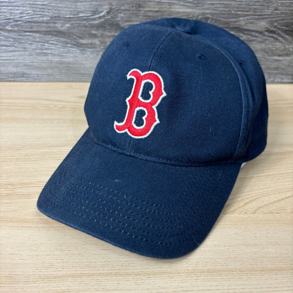 Vintage Boston Red Sox Hat Cap Snapback Blue Red Plain‎ Logo MLB Baseball